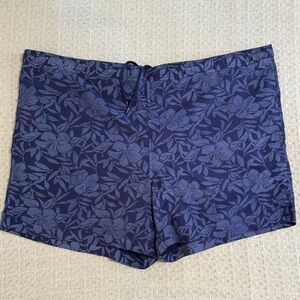 Lands End Blue/Navy Blue Swim Trunks/Short Size XL 40-42